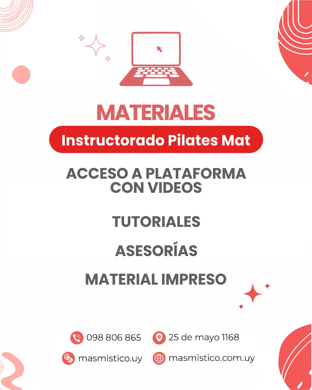 Pieza de difusión con los materiales del curso
